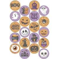 Mini dischi di cialda commestibile per Halloween - Dekora - 20 unità