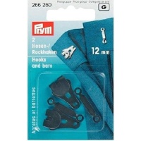 Ganci per pantaloni e gonne 12 mm nero - Prym - 2 pezzi