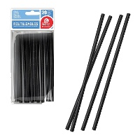 Cannucce nere in plastica da 19,70 cm - Best Products - 20 pezzi