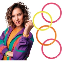 Braccialetti neon anni '80 - 4 pezzi