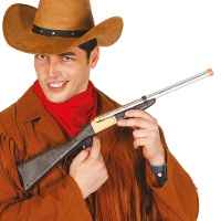 Fucile da cowboy argentato e nero - 60 cm