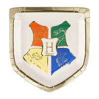 Piatti di Harry Potter con Stemma di Hogwarts 26 x 18 cm - confezione da 6