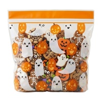 Sacchetto per dolci con fantasmi e zucche 17,5 x 17,5 cm - Wilton - 20 pezzi