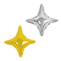 Palloncino stella a 4 punte metallizzato da 25 cm - Amber