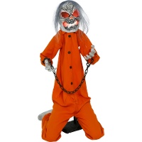 Prigioniero zombie animatronico con luce e suono da 1,05 m