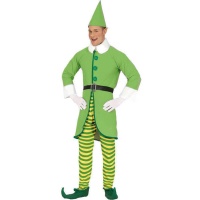 Costume elfo verde e giallo da adulto
