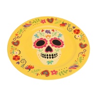 Piatto messicano con teschio da 33 cm