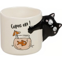 Tazza da 460 ml con manico a forma di gatto