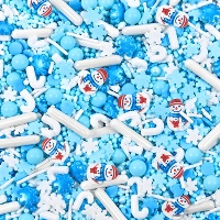 Sprinkles natalizi a tema Natale ghiacciato da 80 g - Azucren