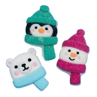 Marshmallow natalizi a forma di animali da 180 g - PME - 12 pezzi