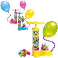 Pompa d'aria con gomme da masticare e palloncini - 1 unità