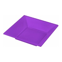 Piatti da 17 cm in plastica fondi colorati - 4 pezzi