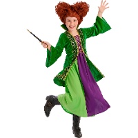 Costume da strega di Salem verde per ragazza