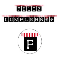 Ghirlanda pirata di buon compleanno - 2,10 m