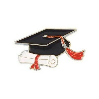 Spilla da laurea con tocco e diploma