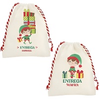 Sacco regalo dell'elfo 34 x 25 cm - 1 unità