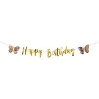 Festone Happy BIrthday Butterfly Shimmer - 2,13 m