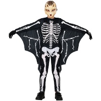 Costume da scheletro pipistrello sinistro per bambini