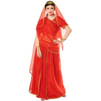 Costume indù Bollywood per donne rosso