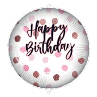 Palloncino rosa personalizzabile Happy Birthday 46 cm - Procos