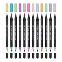 Pennarelli acquerellabili a doppia punta in colori pastello, astuccio - Zig - 12 unità