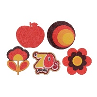 Coriandoli retro anni '70 - 10 pezzi