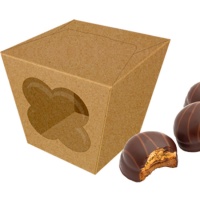 Scatola per biscotti e cioccolatini kraft 12 x 12 x 11 cm - Sweetkolor - 1 unità