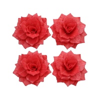 Ostie a forma di rosa Rosalia da 4 cm - FunCakes - 15 unità