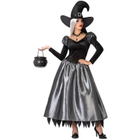 Costume da strega d'argento per donna