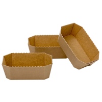 Stampo monouso rettangolare per pane da 15,3 x 8,8 x 6 cm - Decora - 5 unità