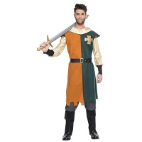 Costume da cavaliere medievale bicolore per uomo