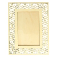 Portafoto in legno 10 x 15 cm con disegno geometrico - Artemio