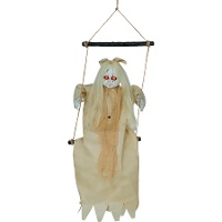 Ciondolo di bambina sull'altalena con luce e suono di 75 cm