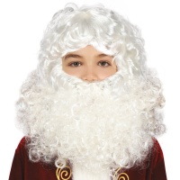 Parrucca e barba di Babbo Natale per bambini