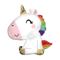 Pallone Unicorno Seduto di 68 x 73 cm - Anagram