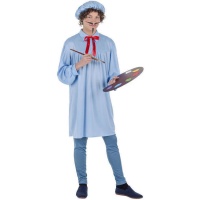 Costume da pittore blu per uomo