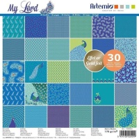 Kit di carta per scrapbooking Peacock - Artemio - 30 fogli