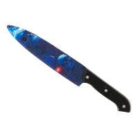 Coltello con teschi blu di 31 cm