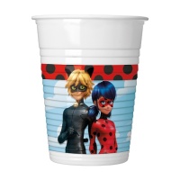 Bicchieri plastica Ladybug in azione da 200 ml - 8 unità