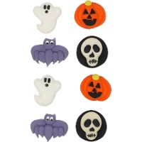 Figure di zucchero di Halloween di pipistrello e zucca - Wilton - 8 pezzi