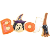 Tagliabiscotti da strega con il messaggio Booh di 14,5 x 7,5 cm - Scrapcooking