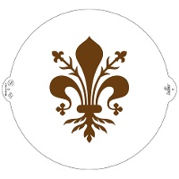Stencil grande con giglio di 25 cm - Decora
