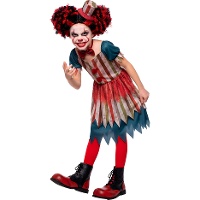 Costume da clown vintage per bambina