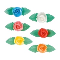Cialde di fiori con foglie allungate da 6,5 cm - Dekora - 80 unità