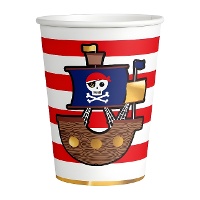 Bicchieri pirata Barba Rossa da 250 ml - 8 pezzi