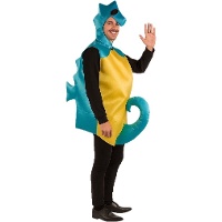 Costume da cavalluccio marino blu per adulto