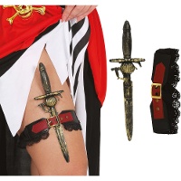 Giarrettiera con pugnale in stile pirata