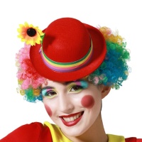 Mini cappello da clown con fiore