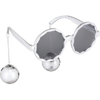 Occhiali con pendenti a sfera da discoteca