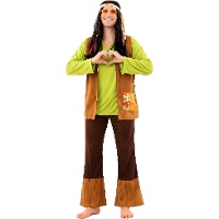 Costume da hippie love power per uomo